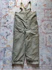 USN Navy Deck Bibs Mens Large WWII WW2 Military Suspenders Wool Lined Overalls