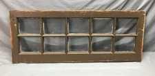 1 Antique Single Narrow 10 Lite Transom Window Sash 18x24 Old VTG 1345-25B