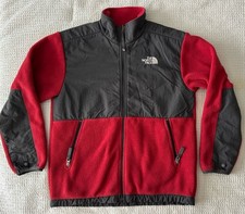 The North Face Boys Large Youth Jacket Fleece Full Zip Up Coat Red Polartec L