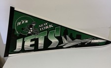 Vintage New York Jets Pennant 1997 Full Size 30&rdquo; NFL Football