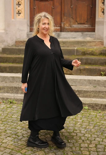 MAGNA - Lagenlook TUNIKA KLEID Gr 44 bis 58 - schwarz - Bild 4 von 11