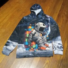 ASTRONAUT SPACE Boys' Hoodie Size 13-14 Lightweight   Bright Colors NEW