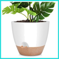 12 Inch Large Self Watering Plant Pot Set, Flower Pots with Multi-Mesh Draina...