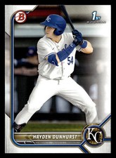 Hayden Dunhurst 2022 1st Bowman Draft #BD-44 Kansas City Royals Rookie FREE SHIP