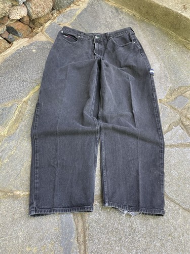 Vintage Tommy Hilfiger Baggy Jnco Style Carpenter Jeans Size 36x32 Faded Rare - Picture 2 of 5