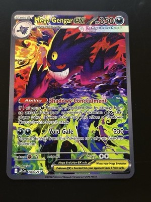 Mega Gengar EX 284/217 Pokemon Premium Gold Metal Card Collectible