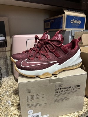 Nike LeBron 13 Low Basketball Shoes Burgundy White Size 9 Mens