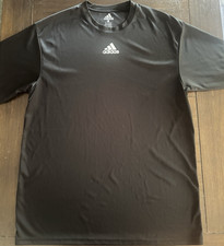 adidas men's black activewear crew neck short sleeve lightweight t shirt- large