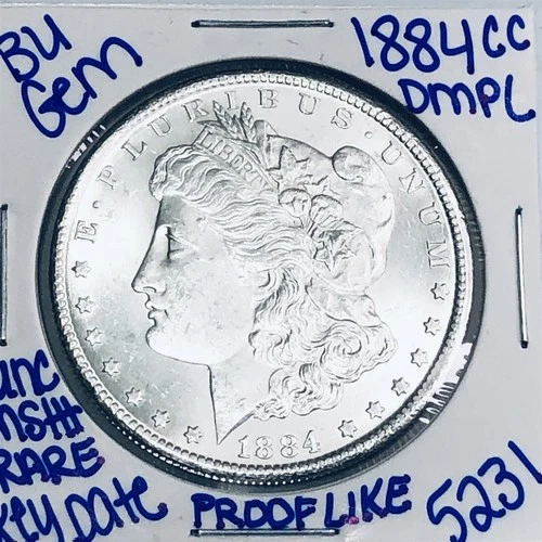 1884 CC BU UNCIRCULATED MORGAN SILVER DOLLAR AUTHENTIC U.S. MINT KEY DATE 5231