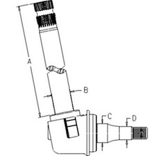 Fits John Deere Parts Spindle; Lh/rh Re73022 5105 (2wd W/ Adjustable Steering Cy