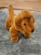 RARE VINTAGE EARLY 1950s STEIFF HEXIE DACHSHUND 5 3/4" LONG WITH CHEST TAG