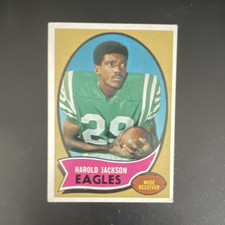 Topps 1970 Harold Jackson #72 Philadelphia Eagles Rookie Base Set Football Card. rookie card picture