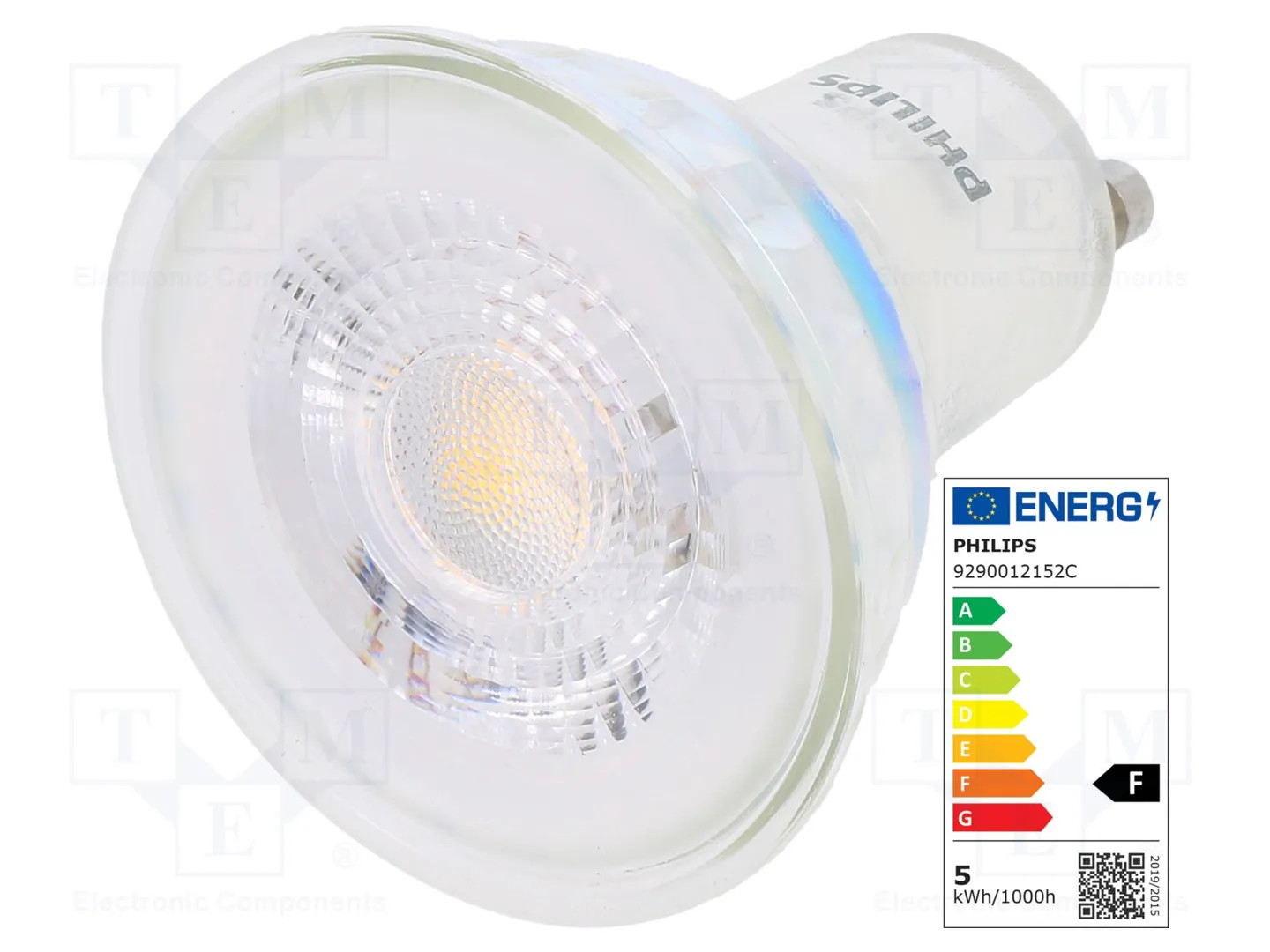 LED lamp; white warm; GU10; 230VAC; 355lm; P: 4.6W; 36°; 2700K