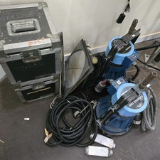 Pair 2 LTM Cinepar 2500 Spot Lights w/Filters Cords Cables BUNDLE France