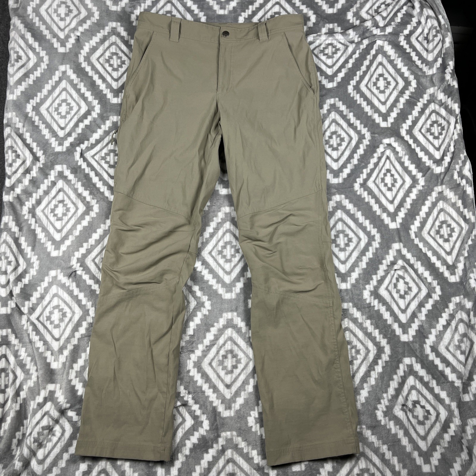 Men 34x32 Brown Omni Shade Straight Nylon Silver Ridge Cargo