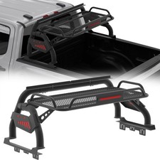 Universal Truck Bed Roll Bars, Sport Rack Roll Bar with Cargo Basket Compatible