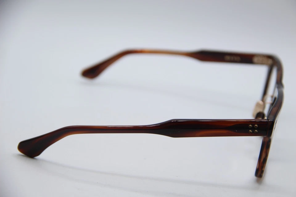 NOVO ÓCULOS DITA THAVOS DTX713-A-02 MARROM CHIFRE DOURADO ARMAÇÃO AUTÊNTICA 53-21 - Imagem 4 de 4