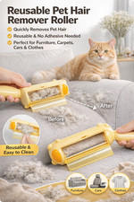 Reusable Pet Hair Remover Roller Dog Cat Fur Lint Cleaner for Sofa Carpet Clothe