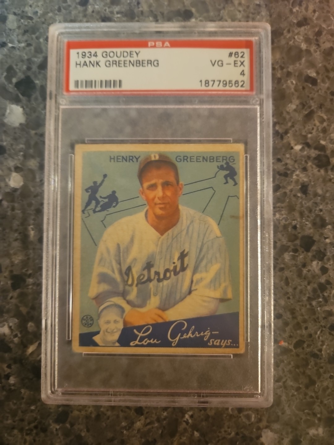 1934 Goudey Big League Chewing Gum - R320 Hank Greenberg #62 (RC)