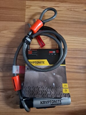 Kryptonite KryptoLok Standard Bügelschloss mit Kryptoflexkabel SOLD SECURE GOLD