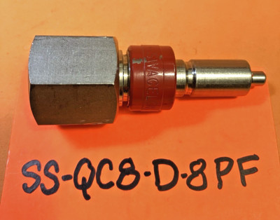 SS-QC8-D-8PF SWAGELOK SST QC CONNECT STEM W/VALVE, 1/2''FEMALE PIPE THREAD