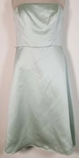 Alfred Angelo Size 8 Strapless Tea Length Dress Lettuce Green Color style 6837