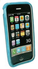 Silikon TPU Handy Cover Case Schutzhülle Hülle Blau für Apple iPhone 3 3G 3Gs