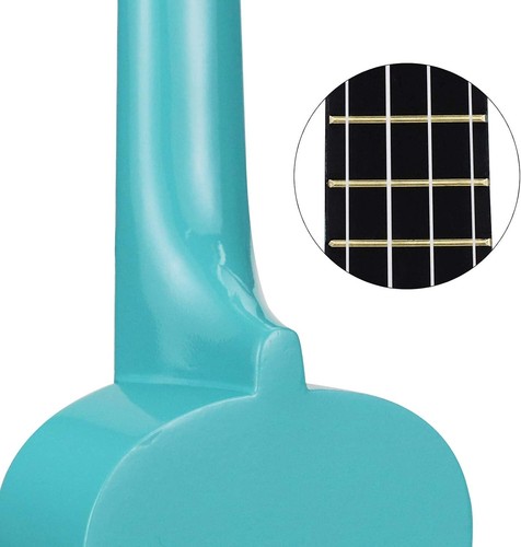 21" Soprano Ukulele Wood Beginner Blue for Gift - Picture 4 of 12