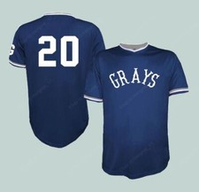 1953 Gibson #20 Homestead Baseball Jersey Pullover Sewn Custom Navy