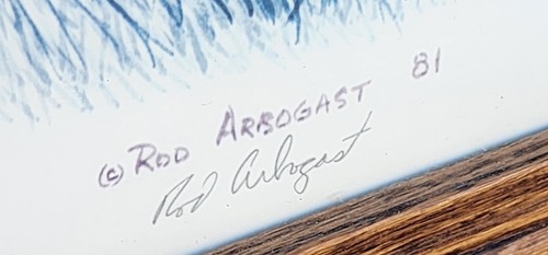Vintage Rod Arbogast Large Retriever Dog Art Signed And Numbered - Picture 2 of 4