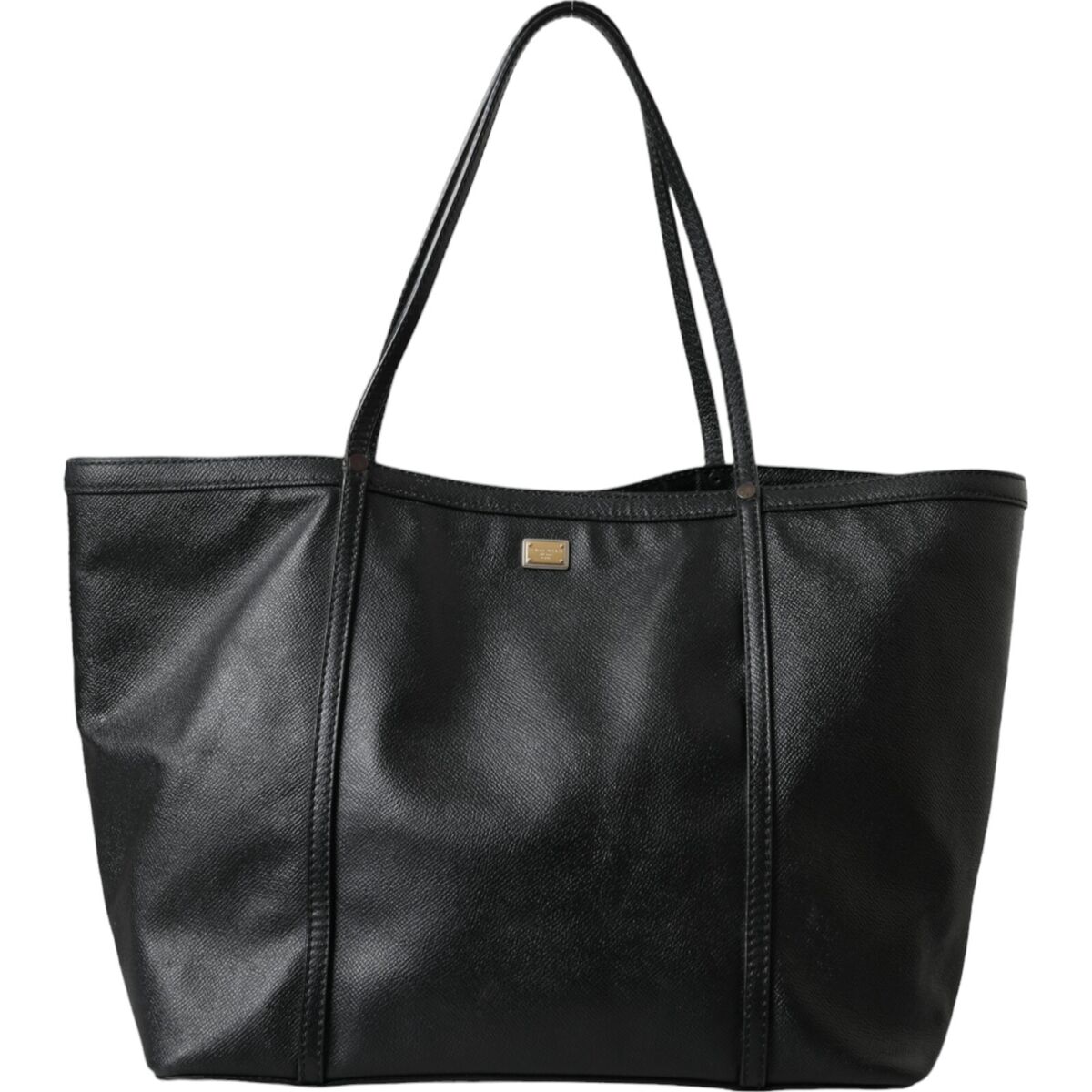 DOLCE & GABBANA Bag Black Leather Miss Escape Shopping Tote DOLCE & GABBANA Bag Black Leather Miss Escape Shopping Tote