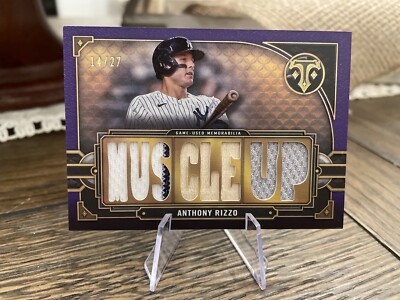 2022 Topps Triple Threads Anthony Rizzo Triple Bat/Jersey Relic /27 TTR-RIZ5  