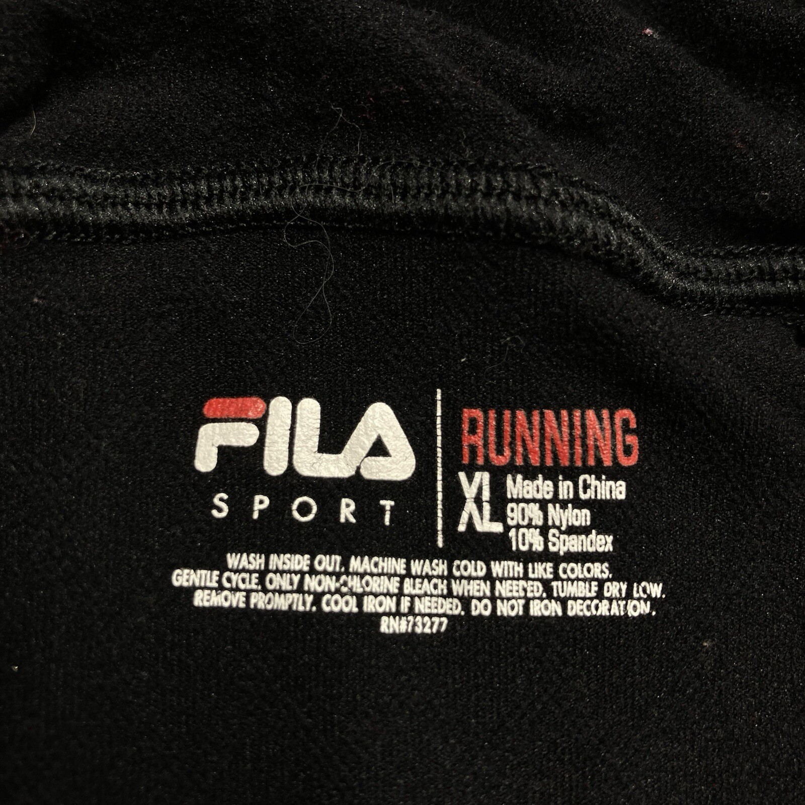 Felpa con cappuccio leggera Fila Sport Running nera manica lunga donna taglia XL