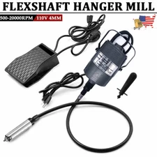 Hanging Flexshaft Mill Motor Jewelers  Kit Grinding Rotary Design Tool 4mm 110V