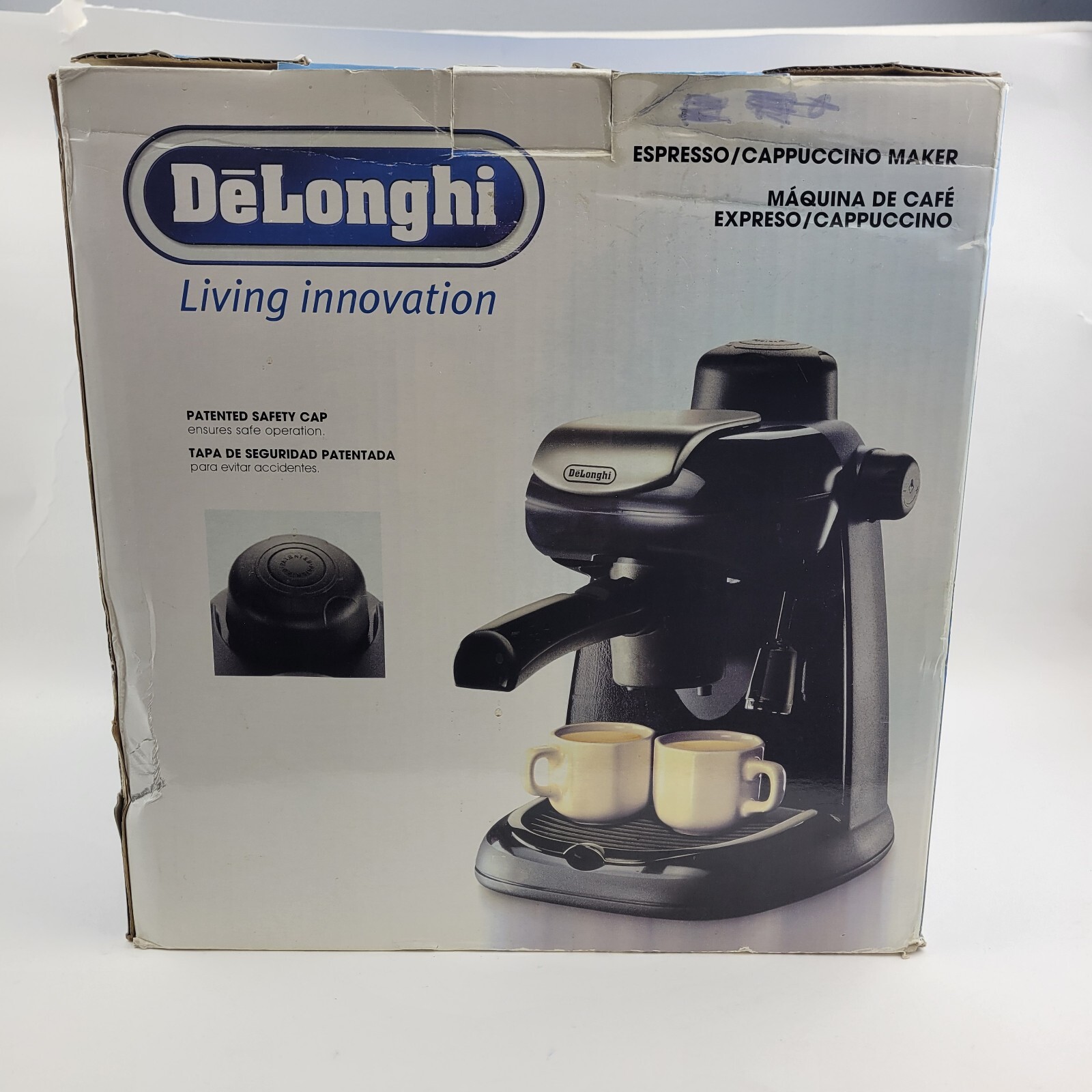 DeLonghi EC5 Steam-Driven 4-Cup Espresso and Coffee Maker, Black
