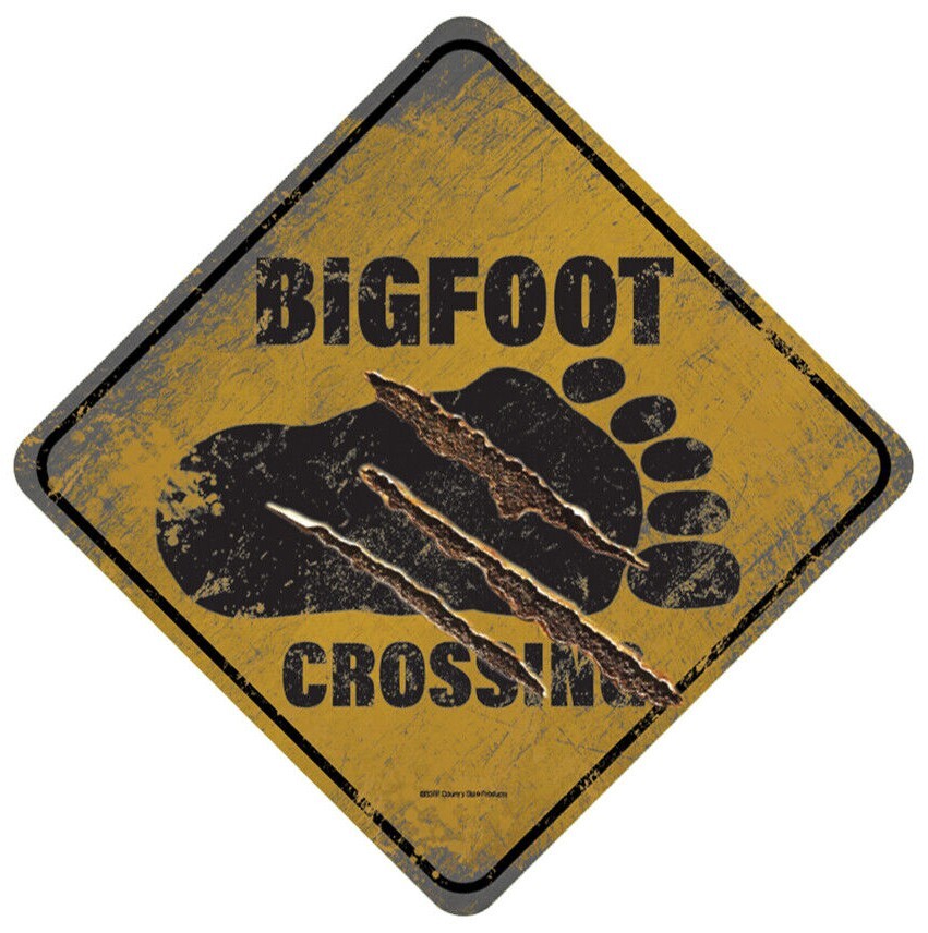 Sasquatch BIGFOOT Home Decor Collectible Items: Die Cut Metal