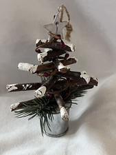 Real Wood Tree Shaped Christmas Ornament Made In USA Rustic Tree Farm