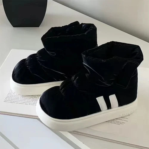 New Winter Warm Snow Boots 2023 Fur Short Non-slip Slippers High Top Bread Shoes - Picture 13 of 46