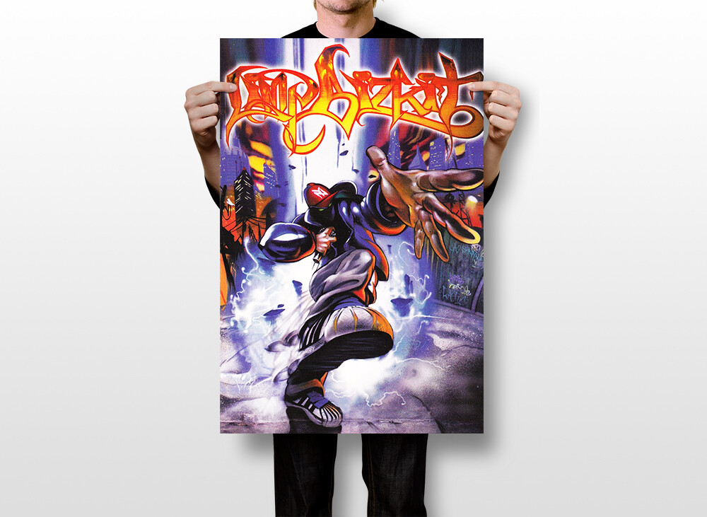 超希少入手困難プレミア　LIMP BIZKIT 額縁付きポスター 2000's Limp Bizkit 額入りポスター - アンティーク、ビンテージ