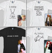 T-Shirt worn by Kurt Cobain Hi How Are You Flipper Grunge is dead still suck 90s