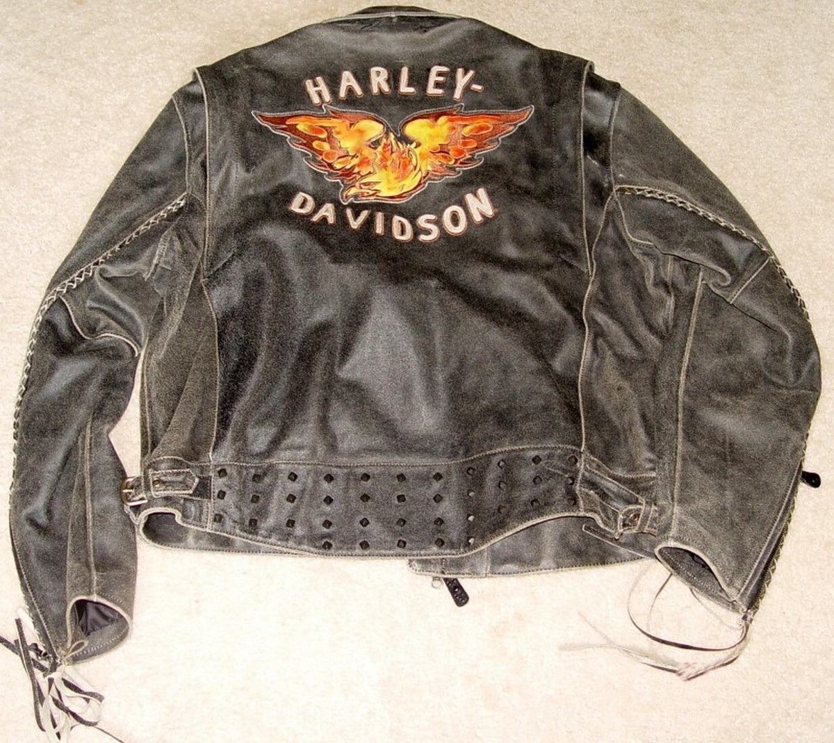 Ｋ 様 Harley Davidson 3XL FREEDOM Distressed Painted Brown Leather