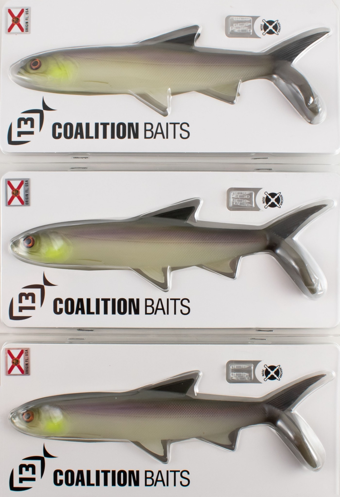 (LOT OF 3) 13 FISHING COALITION THE LADYFISH 8