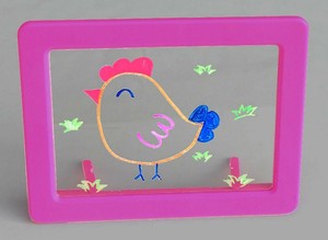 glow art neon effect drawing board pink