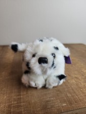 Swibco Puffkins Cinder Dalmatian Dog Plush Stuffed Animal Round Dots Vintage 4"