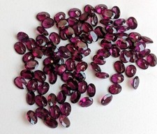 100 Natural Garnet Oval Shape Faceted Cut Gemstone 3X5mm - 10x12mm