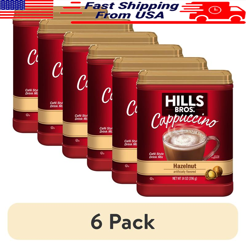 Instant Cappuccino Mix 6 Pack Hazelnut Gluten Free Creamy Coffeehouse Drink New