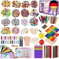 Tavada 3000+PCS Bastelset Kinder,Diy Basteln Bastelkoffer Bastelmaterial