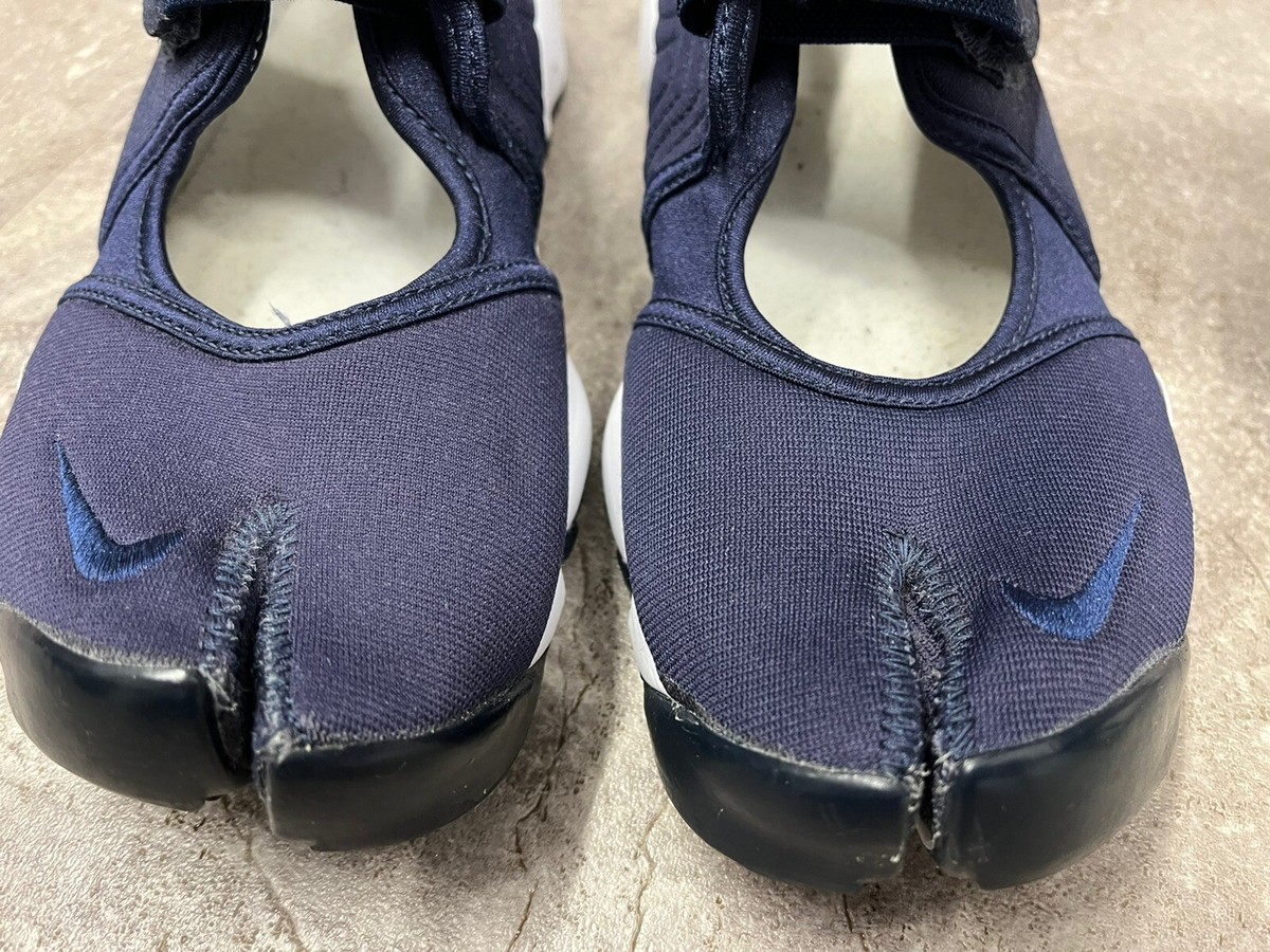 Nike Air Rifts Navy/White 454441 401 Split Toe Trainers - UK Size 