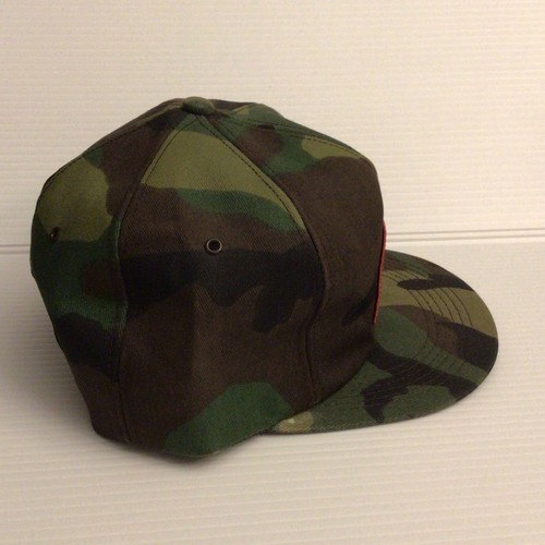 Vintage K Products Mütze SnapBack Kappe großer Patch Trucker Autoteile 688 grün Tarnmuster LESEN - Bild 8 von 20