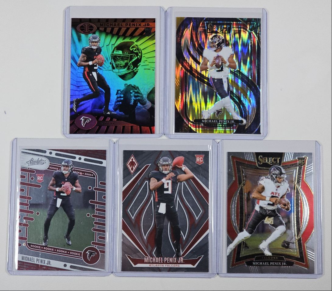 [5] MICHAEL PENIX JR. 2024 SELECT PREMIER ROOKIE BLACK GOLD SHOCK RC Q5939